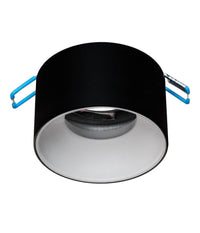 Portafaretto Tondo Nero Bianco Incasso 70mm Luce Soffitto Lampade Led Gu10 Gu5.3         