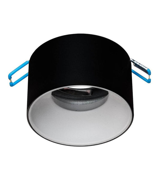 Portafaretto Tondo Nero Bianco Incasso 70mm Luce Soffitto Lampade Led Gu10 Gu5.3         