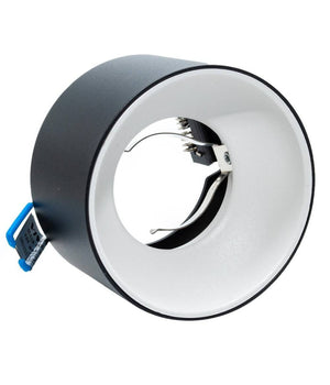 Portafaretto Tondo Nero Bianco Incasso 70mm Luce Soffitto Lampade Led Gu10 Gu5.3         