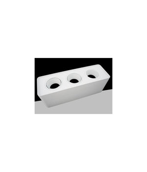 Portafaretto Triplo Orientabile Da Soffitto Bianco Per Faretto Gu10 Gu5.3 P34-b3         
