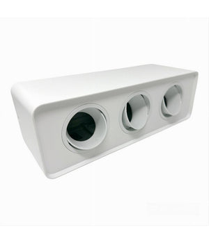Portafaretto Triplo Orientabile Da Soffitto Bianco Per Faretto Gu10 Gu5.3 P34-b3         