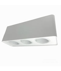 Portafaretto Triplo Orientabile Da Soffitto Bianco Per Faretto Gu10 Gu5.3 P34-b3         