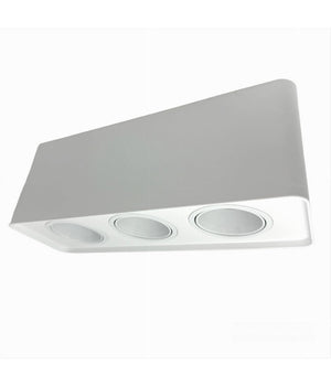 Portafaretto Triplo Orientabile Da Soffitto Bianco Per Faretto Gu10 Gu5.3 P34-b3         