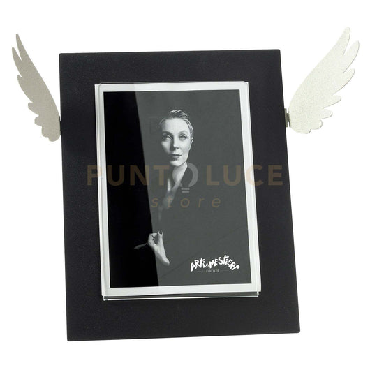 portafoto di design icaro grande Nero ,avorio in Ferro e polimetilmetacrilato 33,3x25hcm(13x18formatofoto)