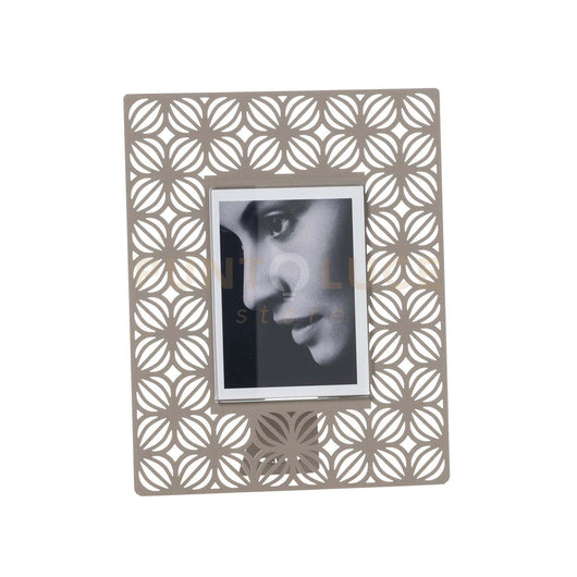 portafoto di design ikat piccolo Sabbia in Ferro e polimetilmetacrilato 18x22,3Hcm(9x12cmformatofoto)