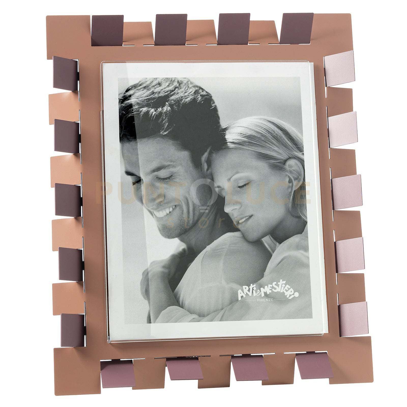 portafoto di design vertigo maxi Mocha mousse ,viola ametista in Ferro e polimetilmetacrilato 29,4x34,5hcm(20x25formatofoto)