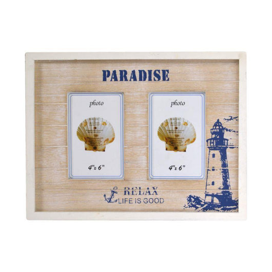 Portafoto mare muro beige multiplo 2p rettangolare cm 35,5x2h27