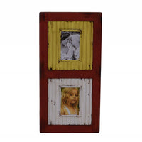 Portafoto muro metallo multiplo 2p cm29x2h59