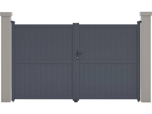 Cancello in alluminio "Maurice" - 299,5 x 180,9 cm - Grigio