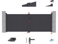 Pacchetto cancello + wicket "Marc" – Grigio