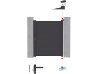 Pacchetto cancello + wicket "Marc" – Grigio