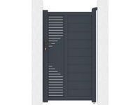 Cancello a battente in alluminio "Jean" - 100 x 173 cm - Antracite