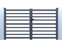 Cancello in alluminio traforato "Martin" - 300 x 120 cm - Grigio