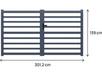 Cancello in alluminio traforato "Martin" - 300 x 140 cm - Grigio