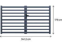Cancello in alluminio traforato "Martin" - 340 x 180 cm - Grigio