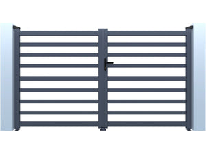 Cancello in alluminio traforato "Martin" - 300 x 180 cm - Grigio