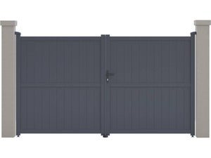 Cancello in alluminio "Maurice" - 299,5 x 155,9 cm - Grigio
