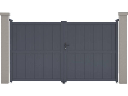 Cancello in alluminio "Maurice" - 299,5 x 155,9 cm - Grigio