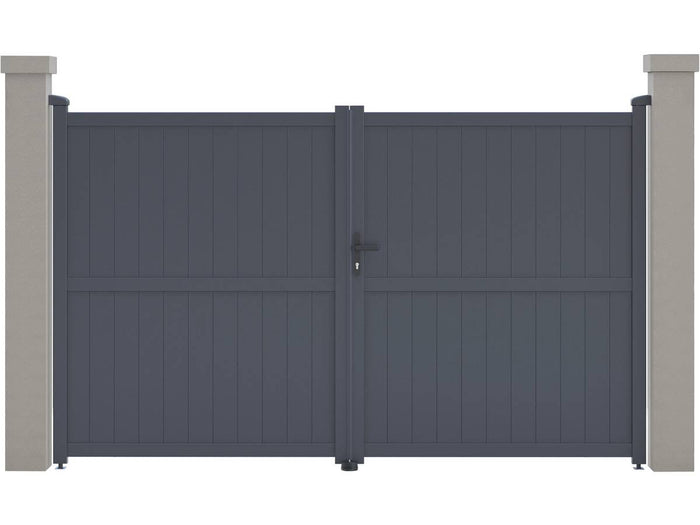 Cancello in alluminio "Maurice" - 299,5 x 180,9 cm - Grigio