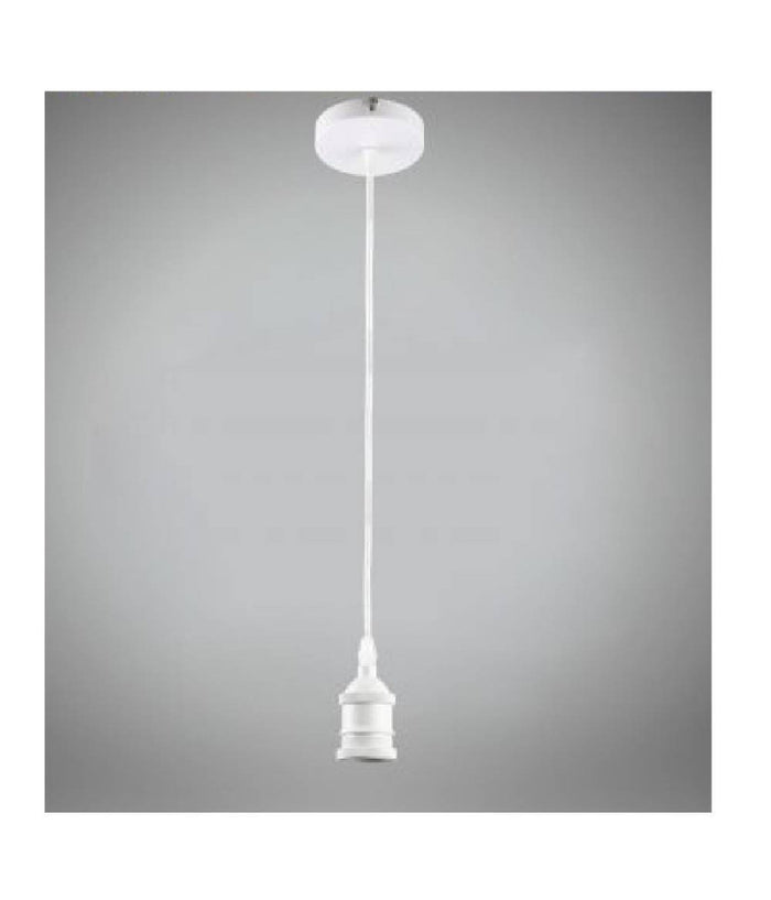 Portalampada A Sospensione Cavo In Corda 2 Mt Per Lampadine E27 Bianco E27-2m-b         