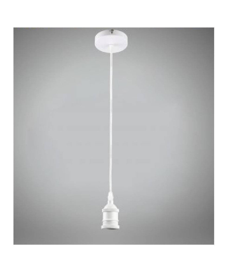 Portalampada A Sospensione Cavo In Corda 2 Mt Per Lampadine E27 Bianco E27-2m-b         