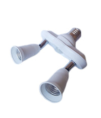 Portalampada Adattatore Sdoppiatore E27 2 Ingressi E27 Sensore Di Movimento Pir         