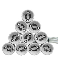 Portalampada Con Attacco Gu10 Per Faretto Lampadina 220v Da Incasso In Ceramica         