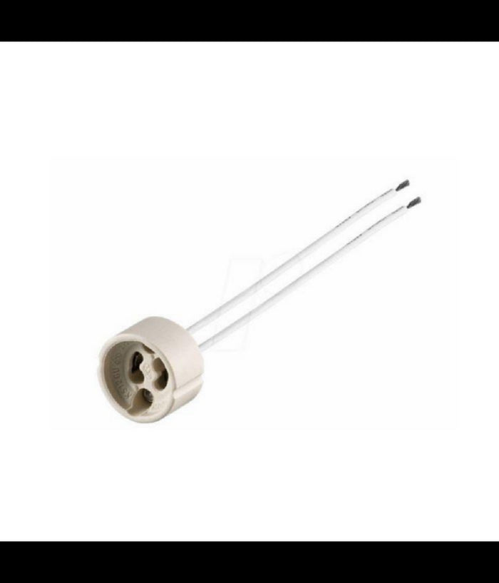 Portalampada Con Attacco Gu10 Per Faretto Lampadina 220v Da Incasso In Ceramica         