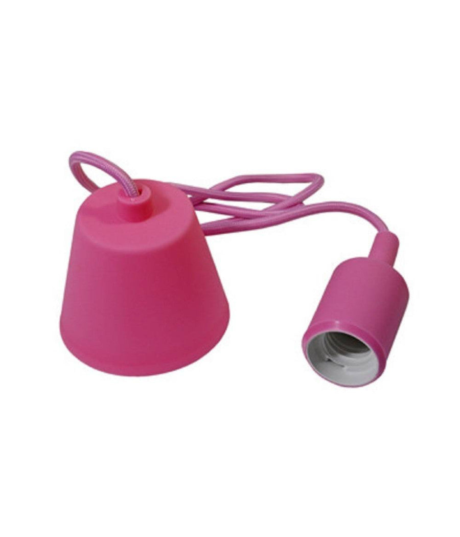 Portalampada E27 A Sospensione Cavo Pendente Porta Lampada Soffitto Rosa E27-sa         