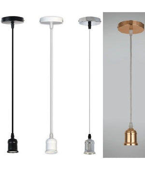 Portalampada E27 A Sospensione Lampadario Pendente Porta Lampada 1,2 Metri E27-a         