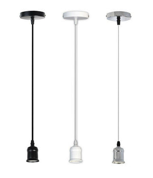 Portalampada E27 A Sospensione Lampadario Pendente Porta Lampada 1,2 Metri E27-a         