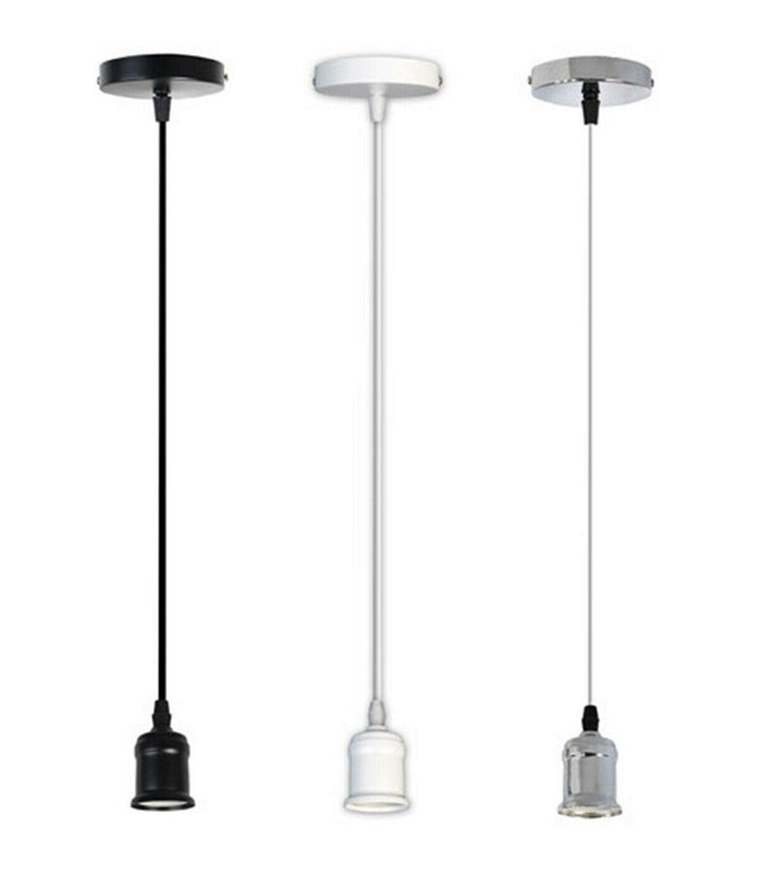Portalampada E27 A Sospensione Lampadario Pendente Porta Lampada 1,2 Metri E27-a         