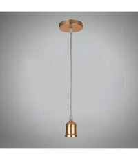 Portalampada E27 A Sospensione Lampadario Pendente Porta Lampada 1,2 Metri E27-a  Oro       