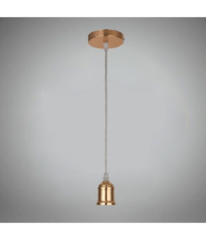 Portalampada E27 A Sospensione Lampadario Pendente Porta Lampada 1,2 Metri E27-a  Oro       