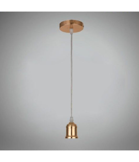 Portalampada E27 A Sospensione Lampadario Pendente Porta Lampada 1,2 Metri E27-a  Oro       