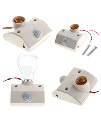 Portalampada E27 Porta Lampada Con Sensore Movimento Pir Infrarossi Portalampade         