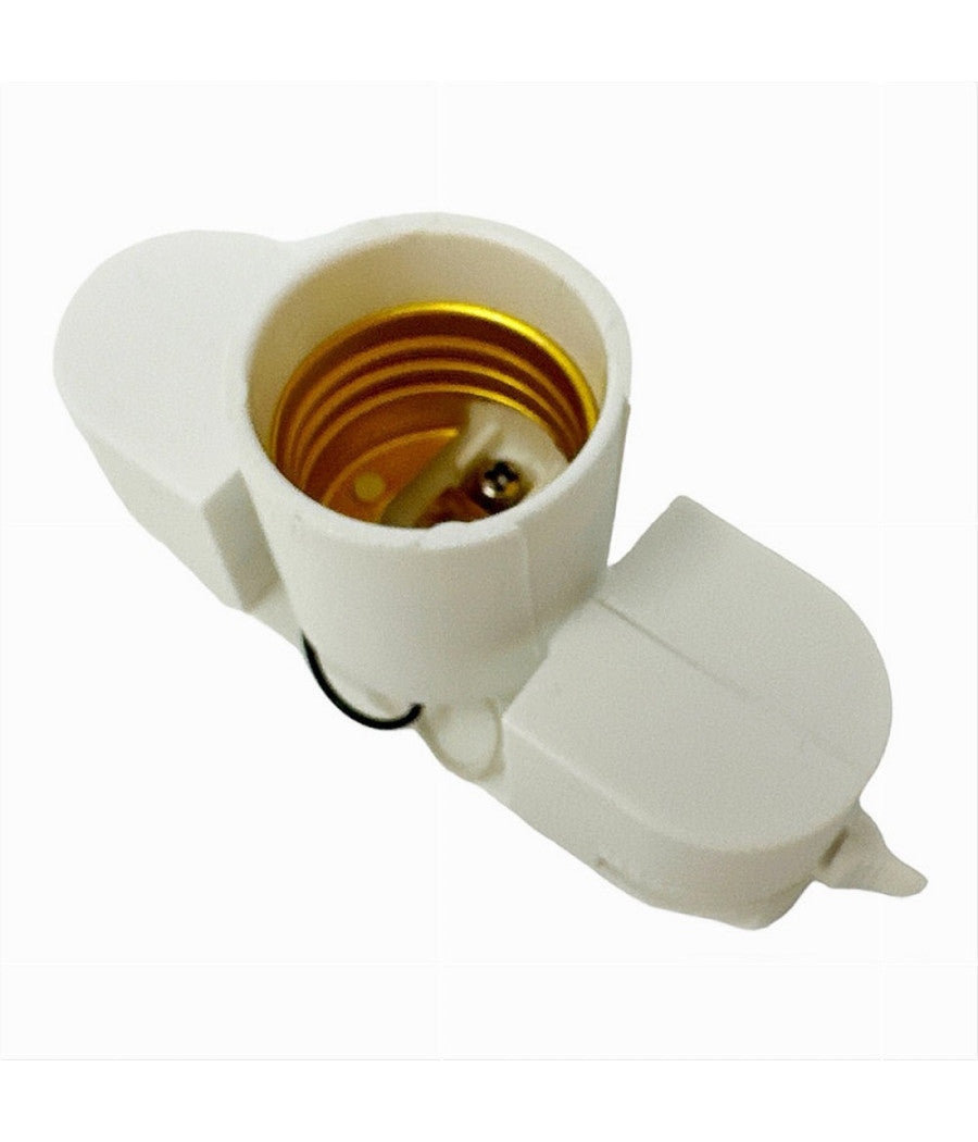 Portalampada Per Binario Monofase Connettore Lampadine E27 Adattatore Pista-e27  Bianco       