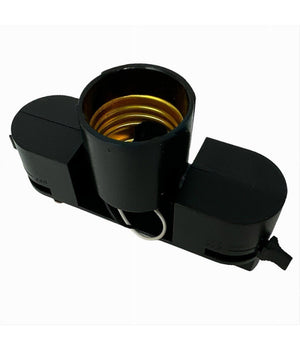 Portalampada Per Binario Monofase Connettore Lampadine E27 Adattatore Pista-e27  Nero       