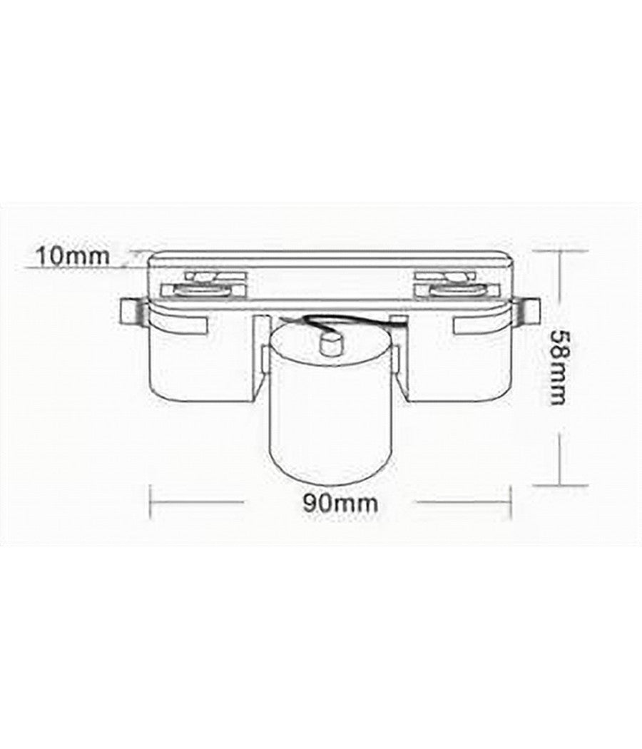 Portalampada Per Binario Monofase Connettore Lampadine E27 Adattatore Pista-e27  Nero       