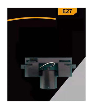 Portalampada Per Binario Monofase Connettore Lampadine E27 Adattatore Pista-e27  Nero       