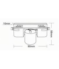 Portalampada Per Binario Monofase Connettore Lampadine E27 Adattatore Pista-e27  Bianco       