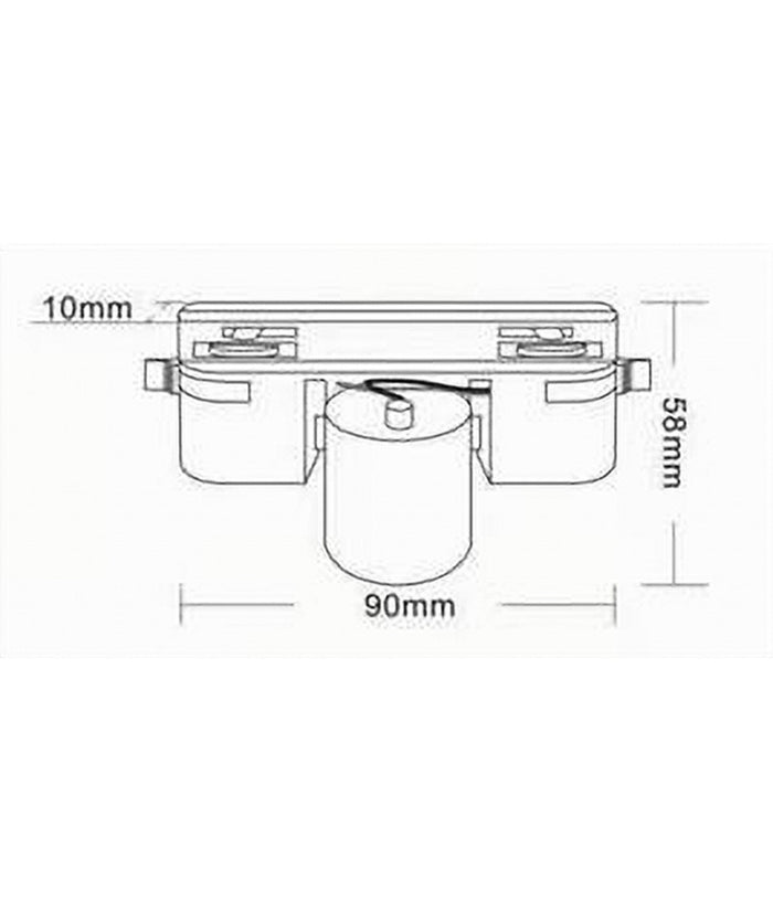Portalampada Per Binario Monofase Connettore Lampadine E27 Adattatore Pista-e27  Bianco       