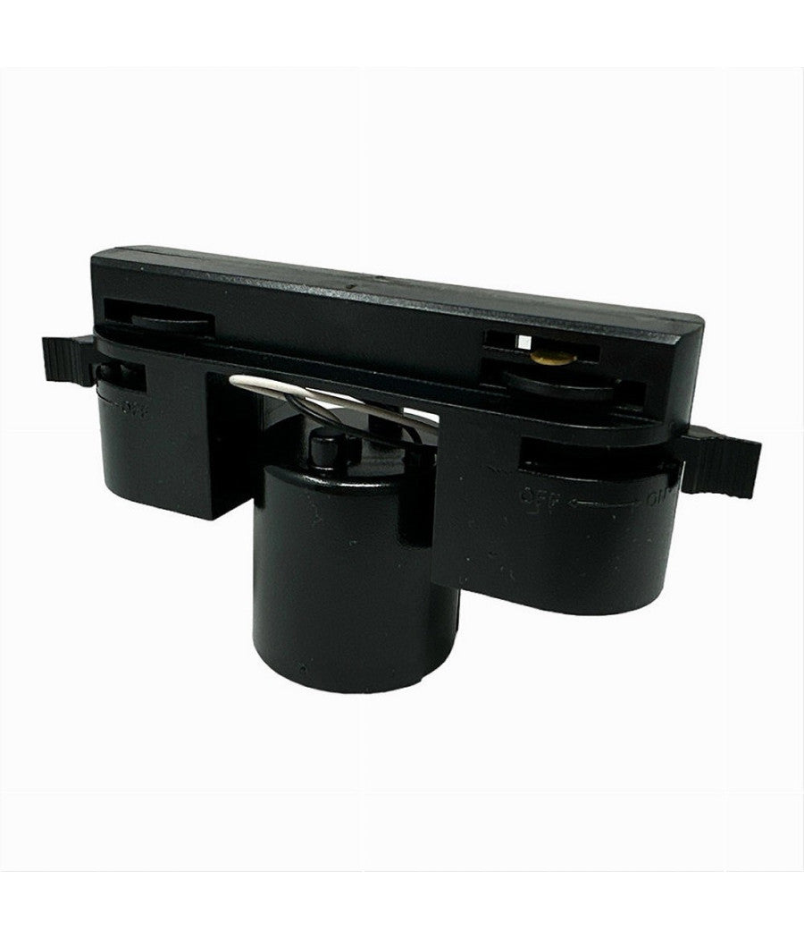 Portalampada Per Binario Monofase Connettore Lampadine E27 Adattatore Pista-e27  Nero       