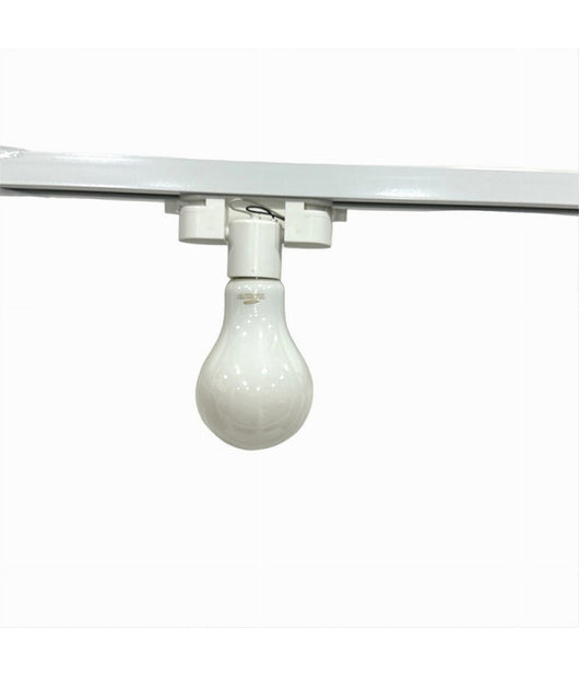 Portalampada Per Binario Monofase Connettore Lampadine E27 Adattatore Pista-e27  Bianco       