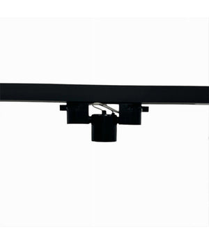 Portalampada Per Binario Monofase Connettore Lampadine E27 Adattatore Pista-e27  Nero       