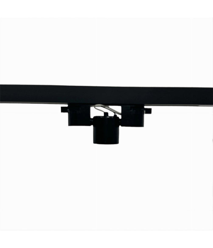 Portalampada Per Binario Monofase Connettore Lampadine E27 Adattatore Pista-e27  Nero       