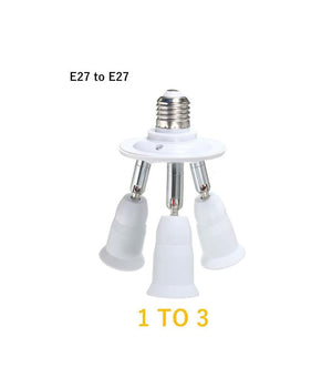 Portalampada Sdoppiatore E27 Adattatore Con 3 Ingressi Attacco Lampadina 3 In 1         