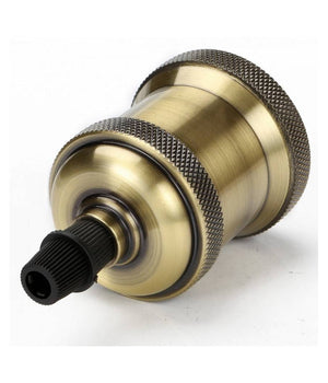Portalampada Vintage Stile Retro' Sospensione Pendente E27 Bronzo Ottone E27-02         