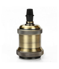 Portalampada Vintage Stile Retro' Sospensione Pendente E27 Bronzo Ottone E27-02         