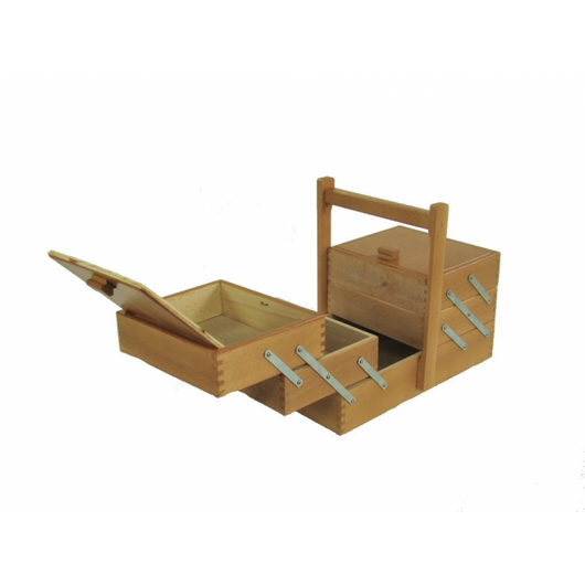 Portalavoro n.12 noce cm 34xh18/29,5x20 legno di faggio made in italy